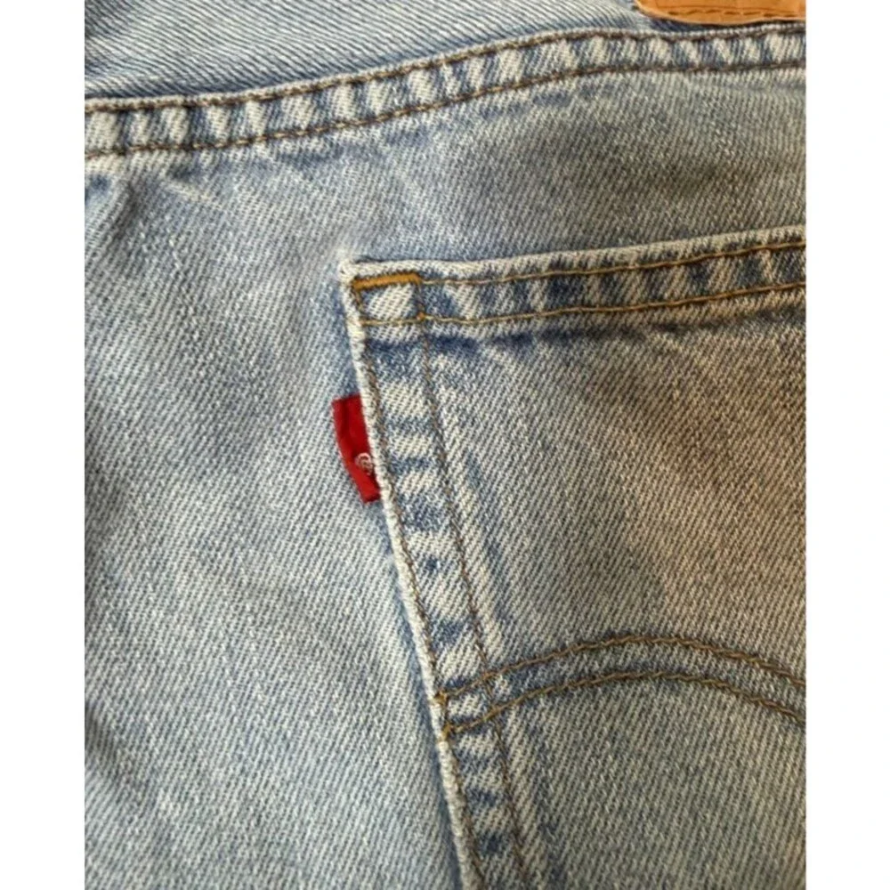 Levis 505 Jeans Mens Size 34x34 Blue Light Wash Regular Fit Straight Denim Zip